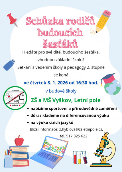 Setkání rodičů budoucích šesťáků