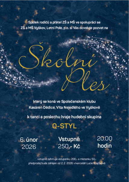 Školní ples 2026