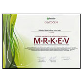 Certifikát M-R-K-E-V